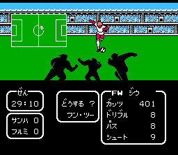 キャプテン翼2 オフェンス時のコマンド