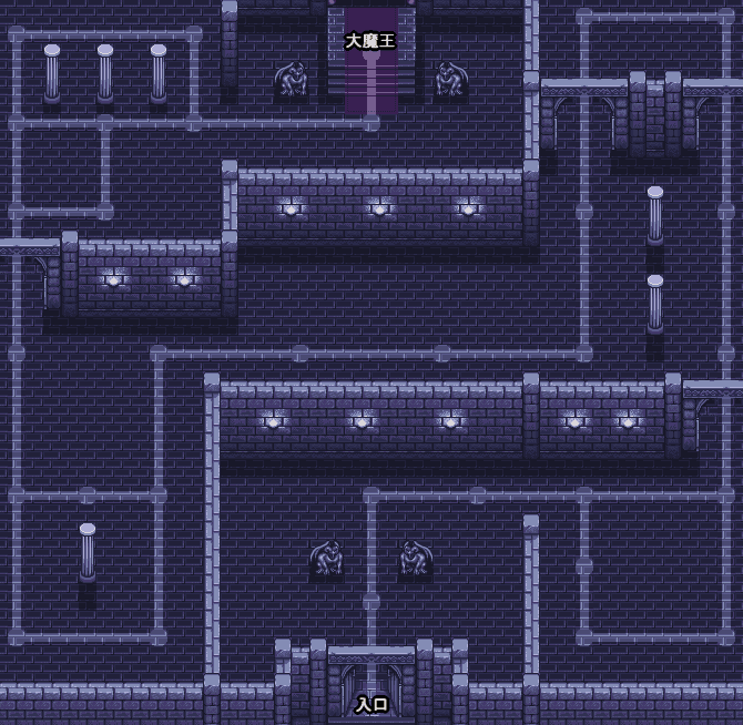 ドカポン321 魔王の城の全体マップ