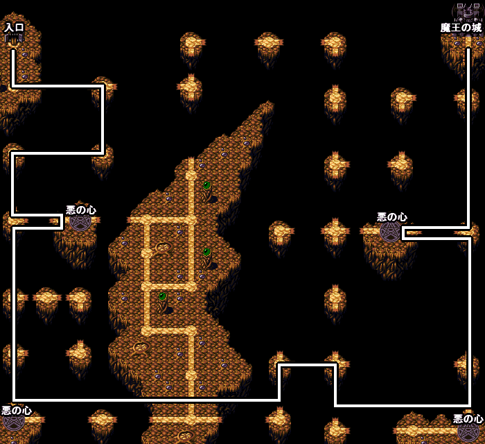 ドカポン321 魔界の全体マップ