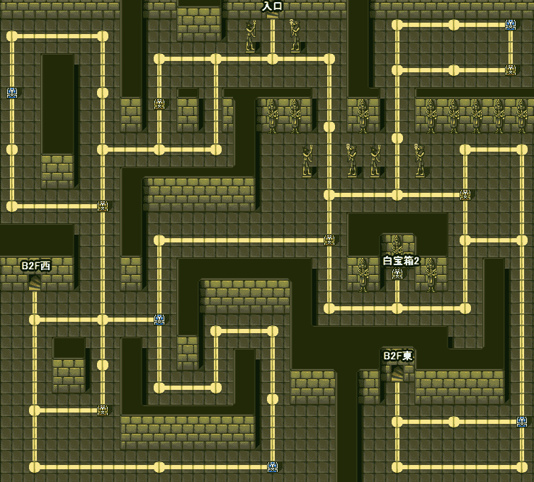 ドカポン321 遺跡B1Fの全体マップ