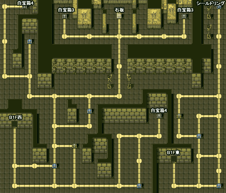 ドカポン321 遺跡B2Fの全体マップ