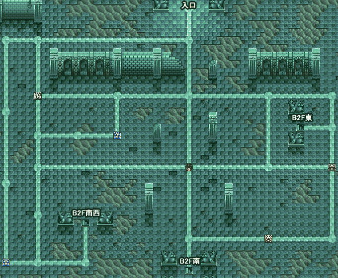 ドカポン321 海底神殿B1Fの全体マップ