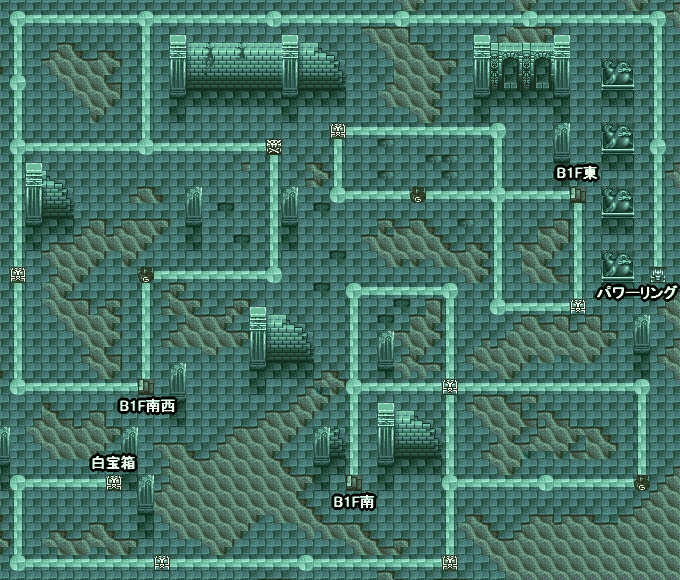 ドカポン321 海底神殿B2Fの全体マップ