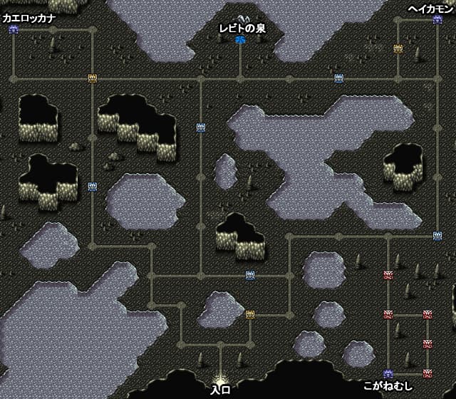 ドカポン321 泉の洞窟の全体マップ