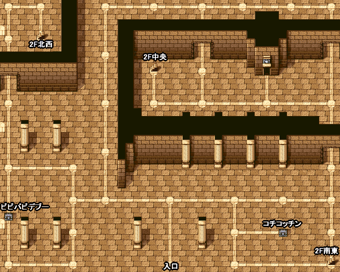 ドカポン321 バブルの塔1Fの全体マップ