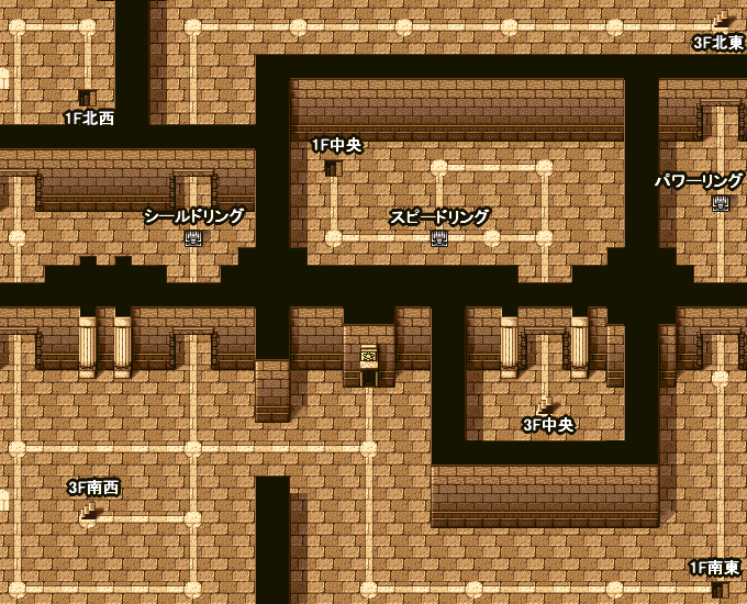ドカポン321 バブルの塔2Fの全体マップ