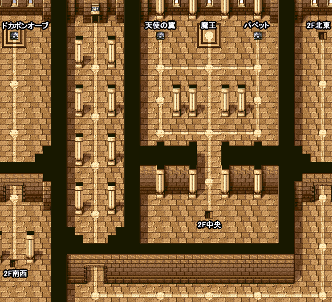 ドカポン321 バブルの塔3Fの全体マップ