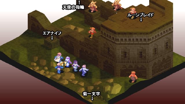 FFT ベスラ要塞 城壁北の全体マップ