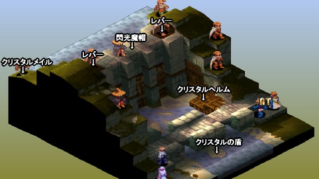FFT ベスラ要塞 水門前の全体マップ