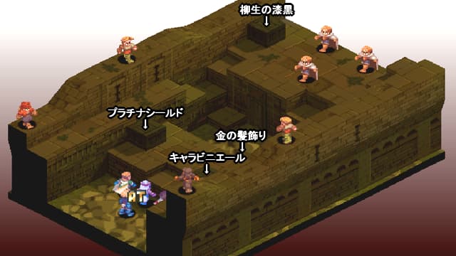 FFT ベスラ要塞 城壁南の全体マップ