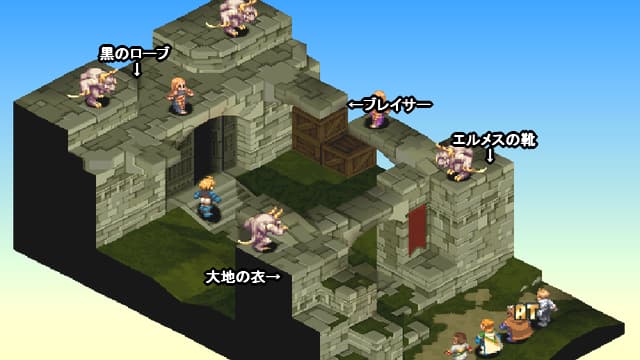 FFT ランベリー城 城門前の全体マップ