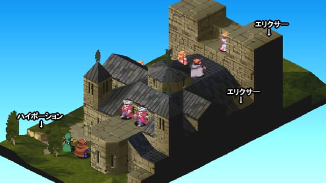 FFT 聖ミュロンド寺院の全体マップ(裏側)