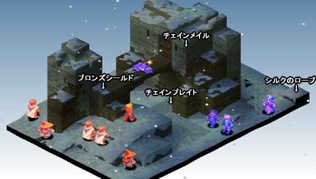 FFT ジークデン砦の全体マップ