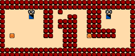 がんばれゴエモン！からくり道中 ステージ2 隠し通路2のマップ