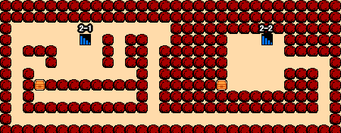 がんばれゴエモン！からくり道中 ステージ2 隠し通路3のマップ