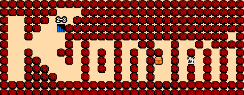 がんばれゴエモン！からくり道中 ステージ2 隠し通路4のマップ