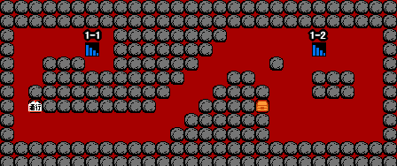 がんばれゴエモン！からくり道中 ステージ3 隠し通路1マップ