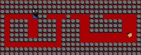 がんばれゴエモン！からくり道中 ステージ3 隠し通路3マップ