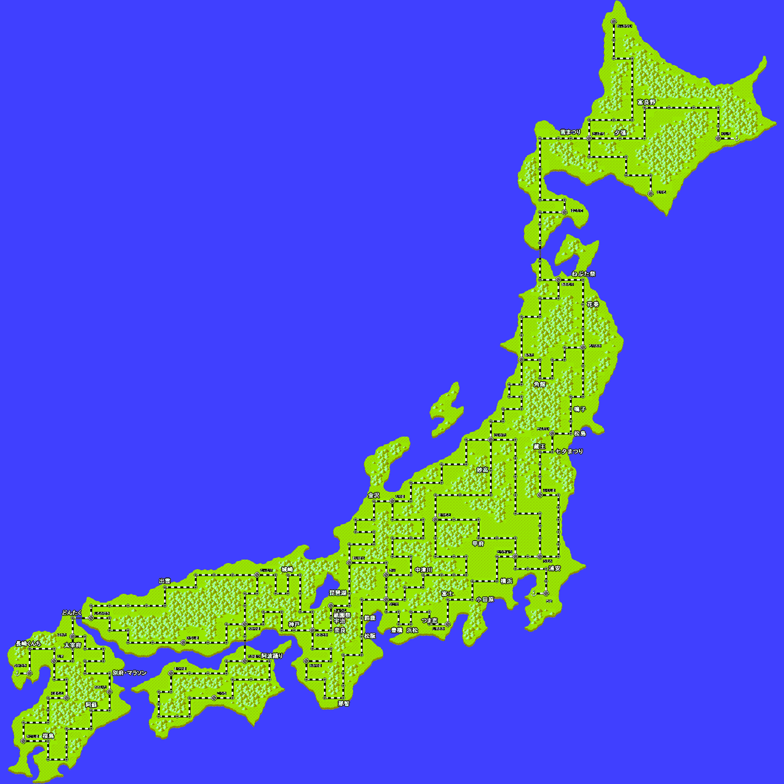 桃太郎電鉄 全国詳細マップ
