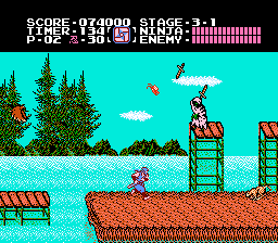 忍者龍剣伝 第3章の鳥をスクロールで消す