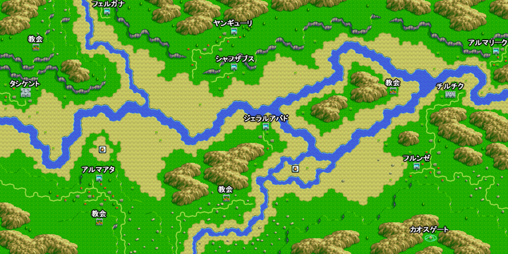 カストロ峡谷のマップ