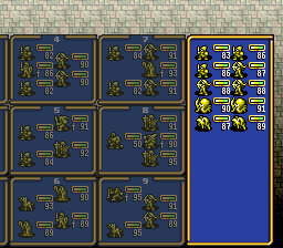 伝説のオウガバトル 編成画面