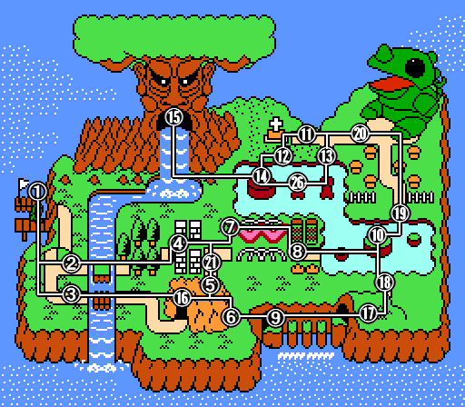 ワギャンランドの攻略ルート付きマップ